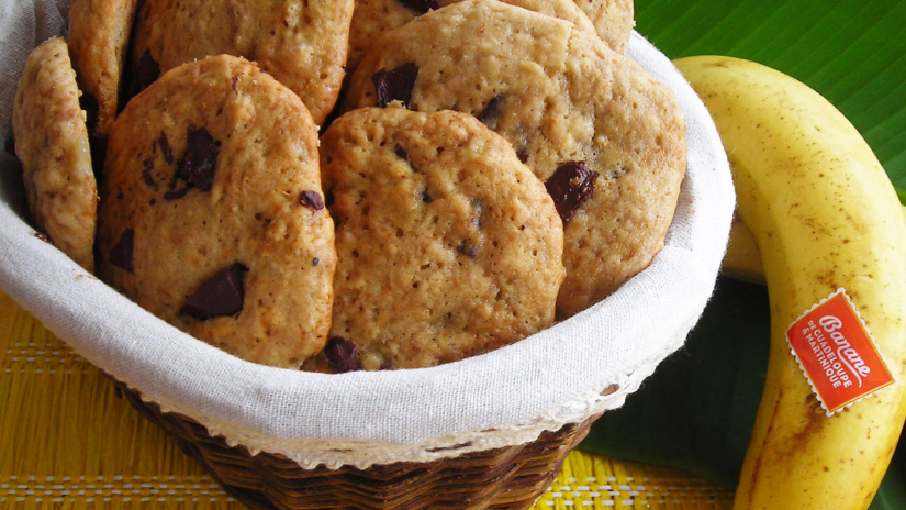 Cookies moelleux à la banane et au chocolat